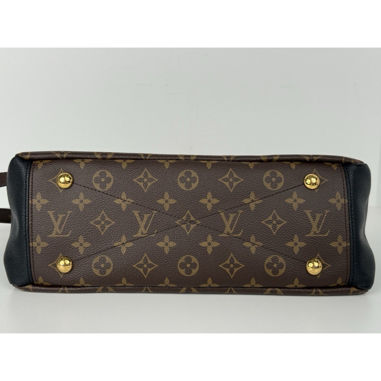 Louis Vuitton Pallas Black Interior Tote BB Brown Canvas/Leather
