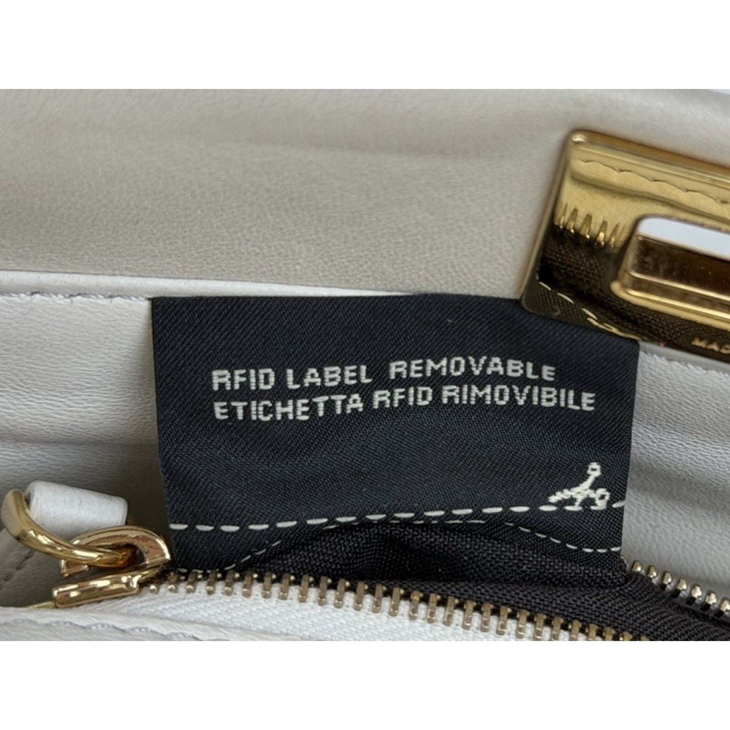Fendi Nappa Rosebud Mini Peekaboo Iconic Satchel in White Lambskin Leather S09
