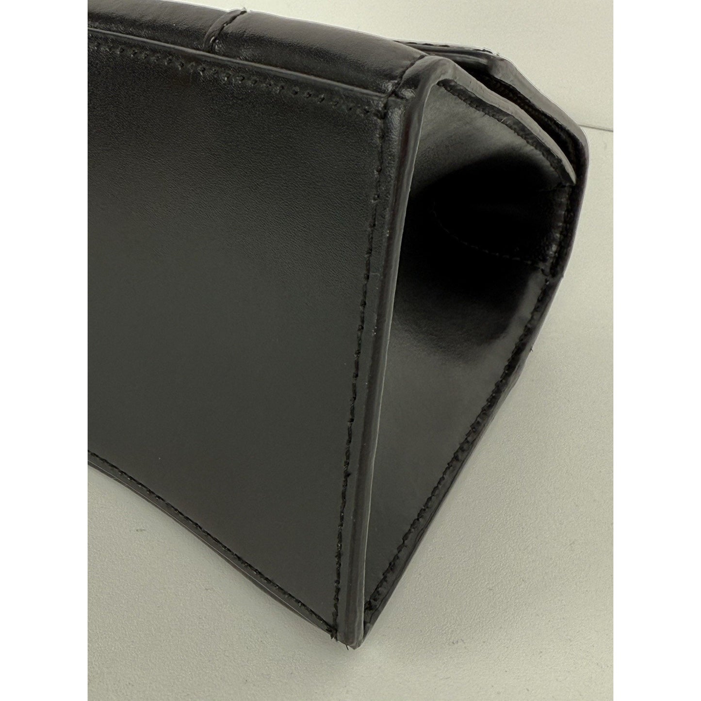 Balenciaga Hourglass Black Leather Top Handle Women's Bag