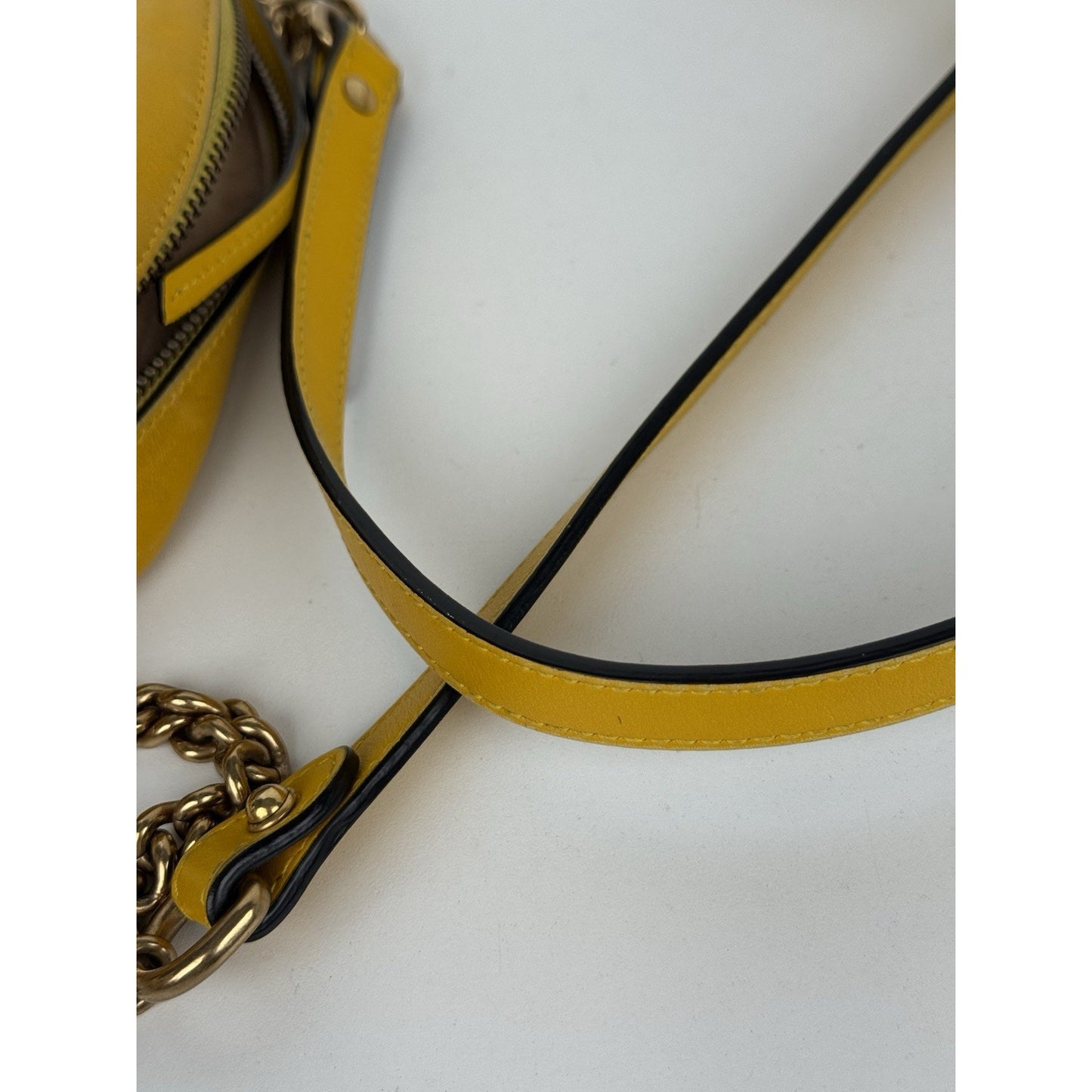 Gucci Mini Marmont Matelassé Yellow Leather Shoulder Bag