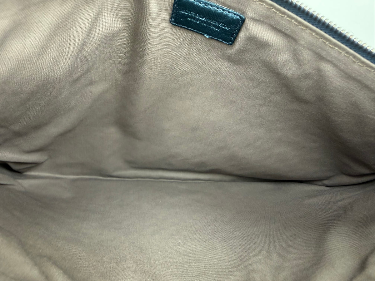 Bottega Veneta Intrecciato Clutch in Blue Leather YS14