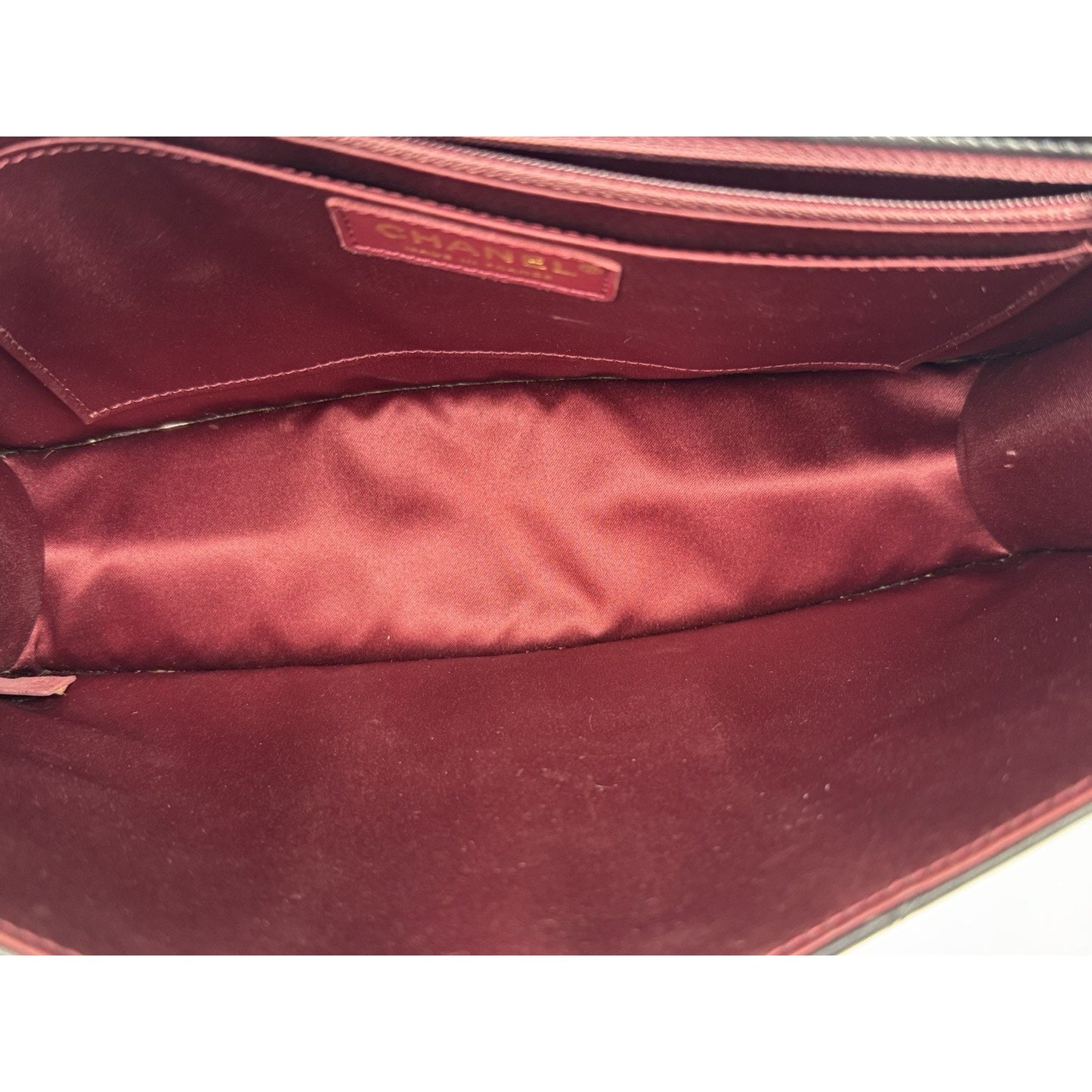 CHANEL Leather Quilted Golden Class Flap Black B-6