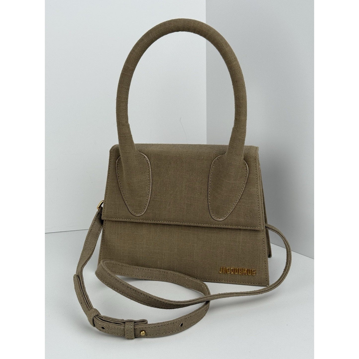 Jacquemus Brown Canvas Le Grand Chiquito Top Handle & Shoulder Bag
