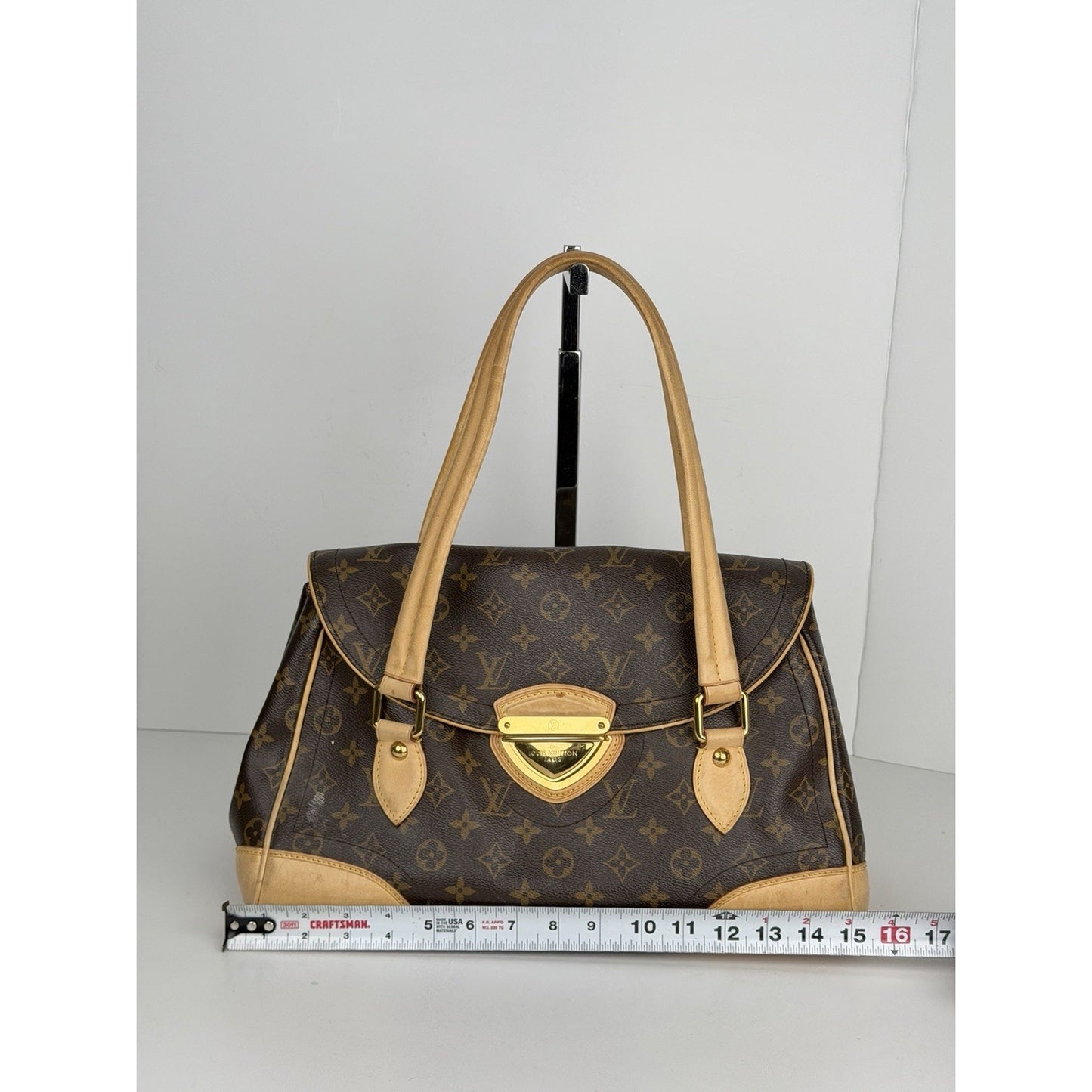 Louis Vuitton Monogram Beverly GM Bag in Brown Coated Canvas 2007 S