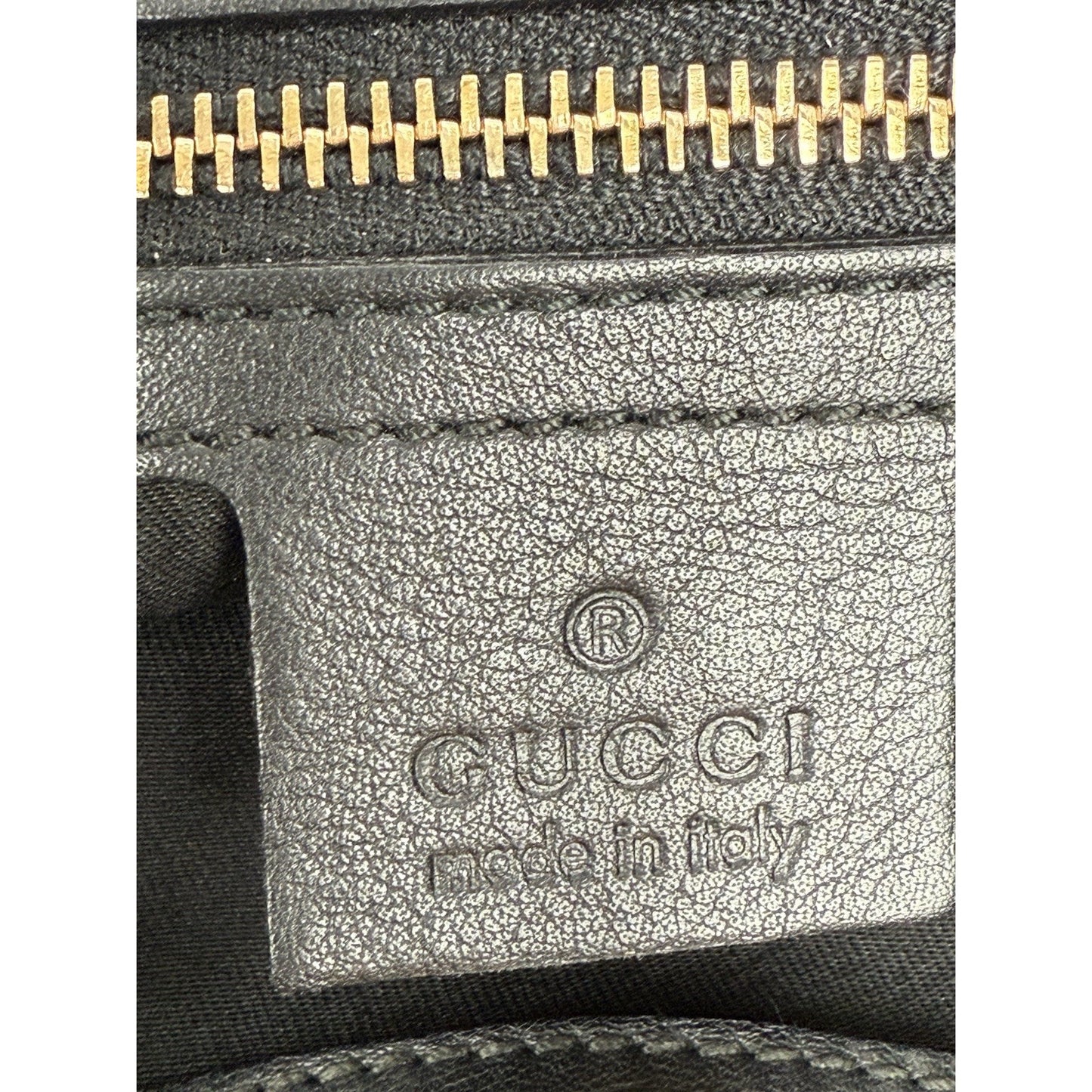 Gucci Queen Metal Bow Black Leather Hobo/Shoulder Bag