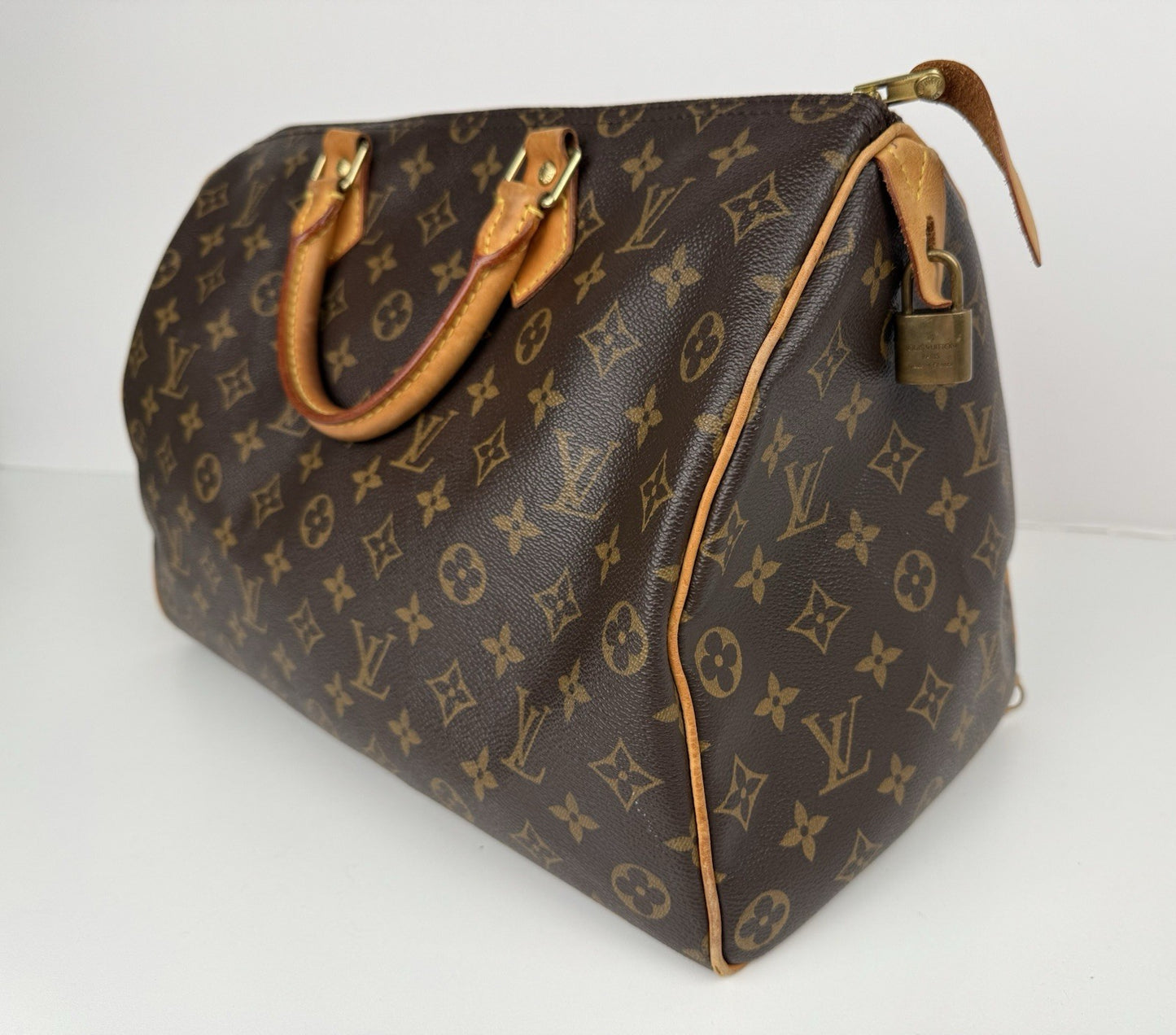 Louis Vuitton Speedy Duffle 35 Brown Canvas Monogram Bag