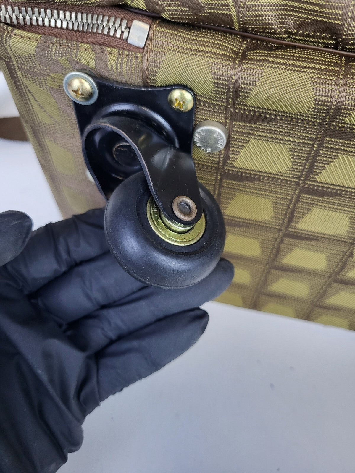 Chanel Vintage Classic Travel Carry On Bag Green