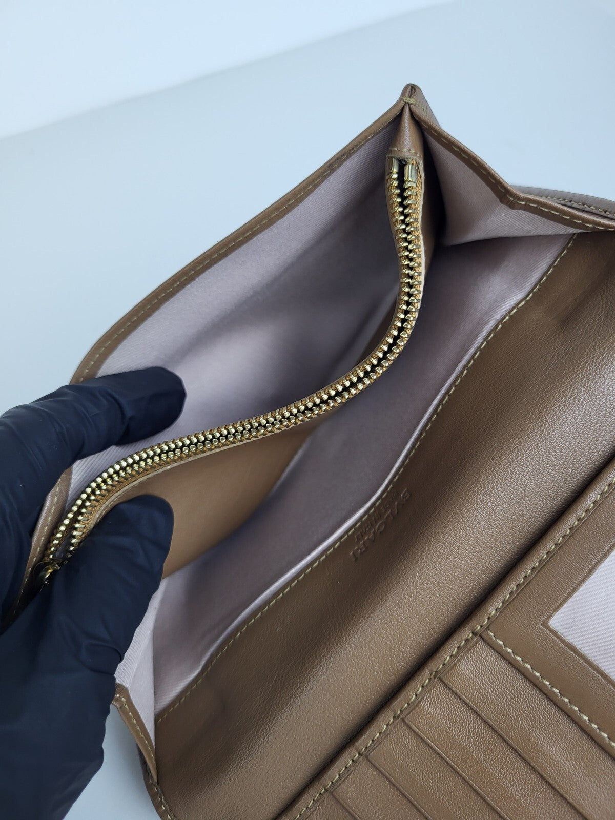 BVLGARI Wallet Corolle Brown Leather Coin Purse Long Wallet