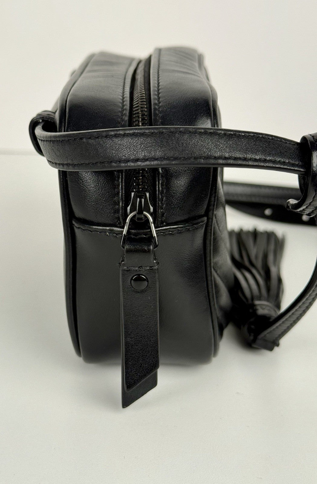 Saint Laurent Loulou Camera Bag in Quilted Leather Black