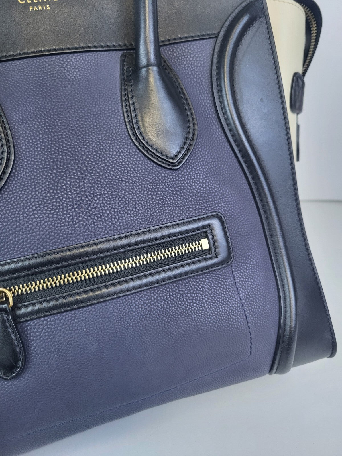 Celine Leather Mini Luggage Top Handle Bag