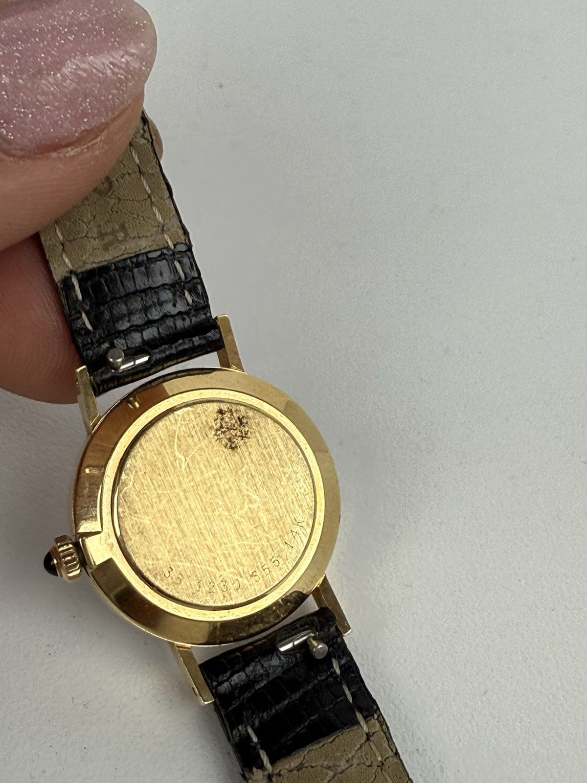 Movado Zenith 14k yellow gold Watch black dial 23mm