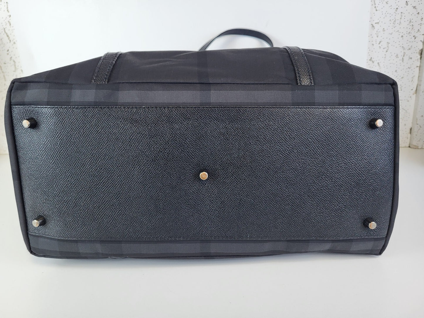 Burberry Kids' Check Print Diaper Bag Black