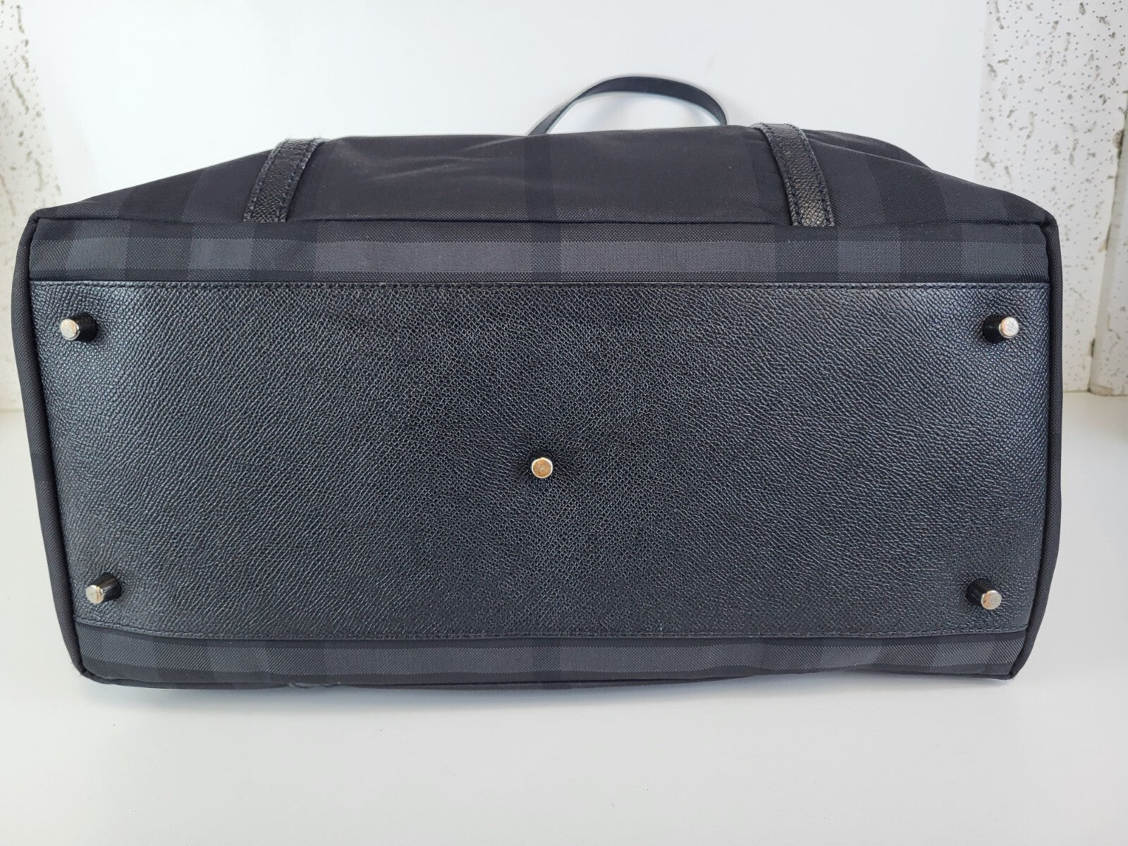 Burberry Kids' Check Print Diaper Bag Black