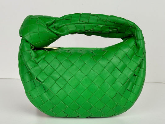 Bottega Veneta Jodie mini knotted intrecciato leather tote Green