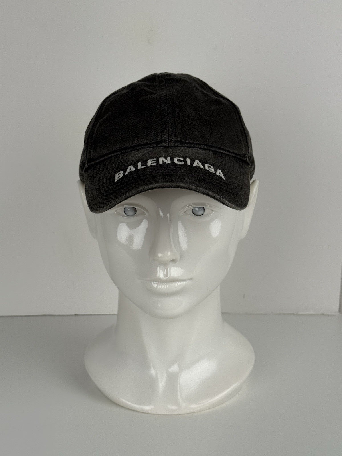 Balenciaga Baseball Cap Black Denim