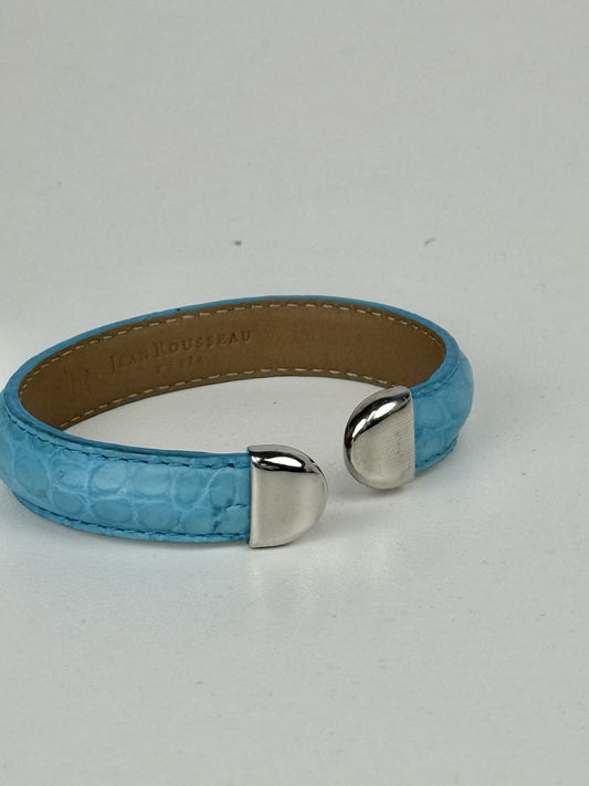 Jean Rousseau NEPTUNE BRACELET INDIAN Blue Alligator Leather