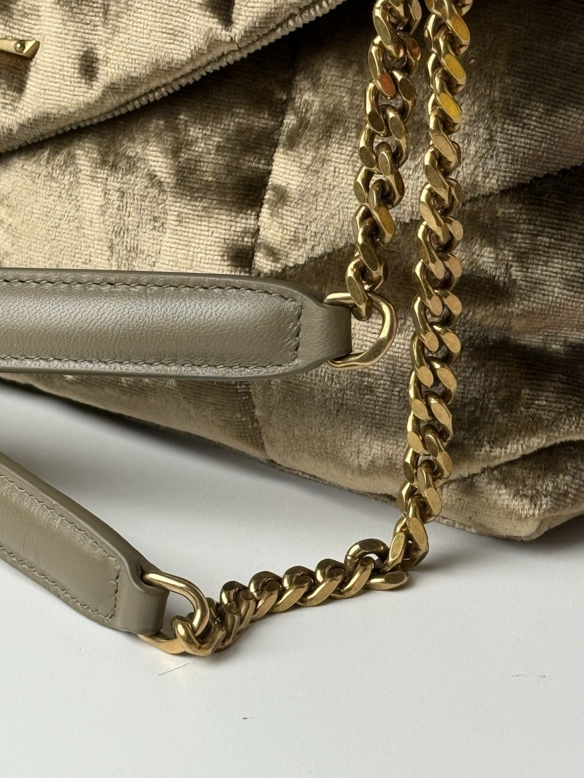 Saint Laurent Loulou Puffer Small YSL Shoulder Bag in Quilted Velvet