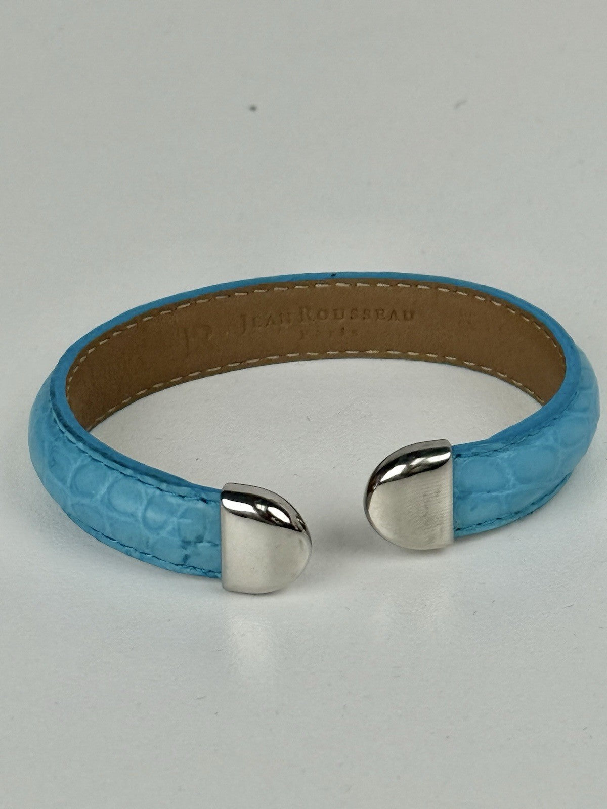 Jean Rousseau NEPTUNE BRACELET INDIAN Blue Alligator Leather