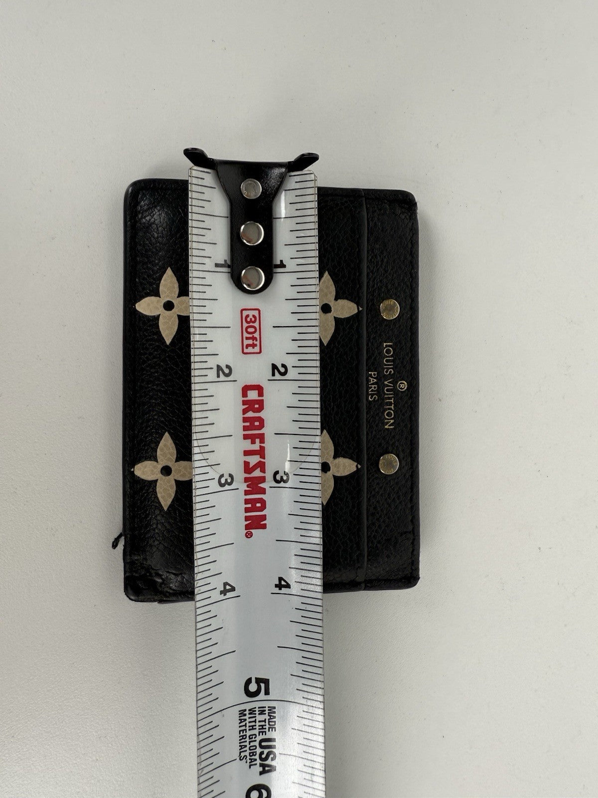 LOUIS VUITTON Porte Carte Saample Bicolor Monogram Empret Leather Card Case