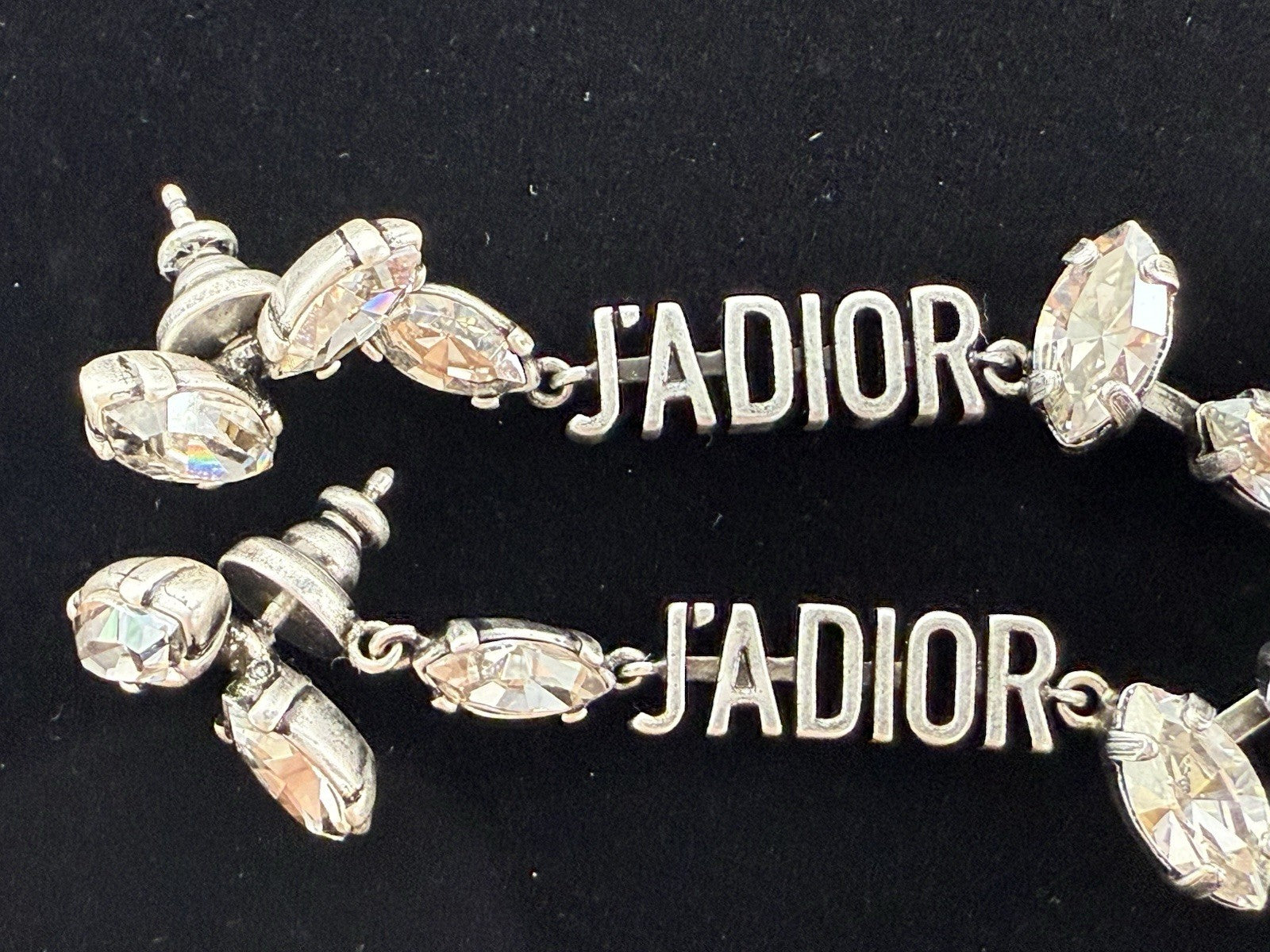 Christian Dior Jadior Rhinestone Drop Earrings