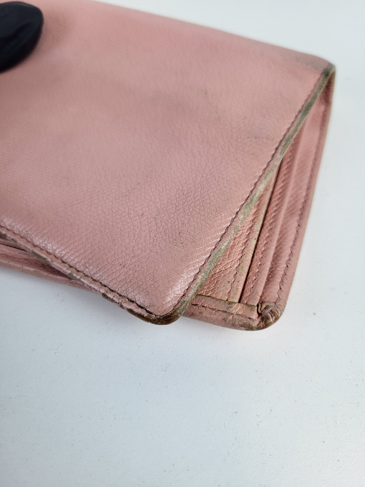 Chanel Vintage Pink Leather Continental Wallet