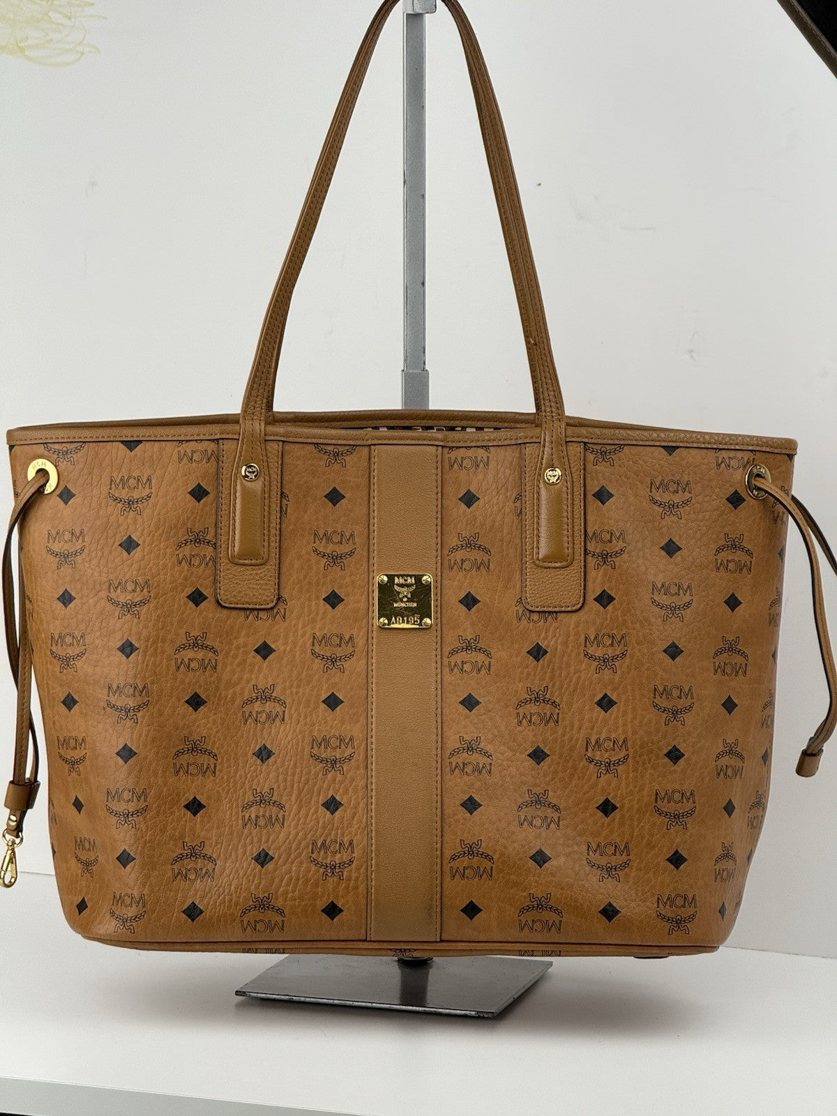 MCM Bag Visetos Medium Liz Reversible Shopper Tote Bag