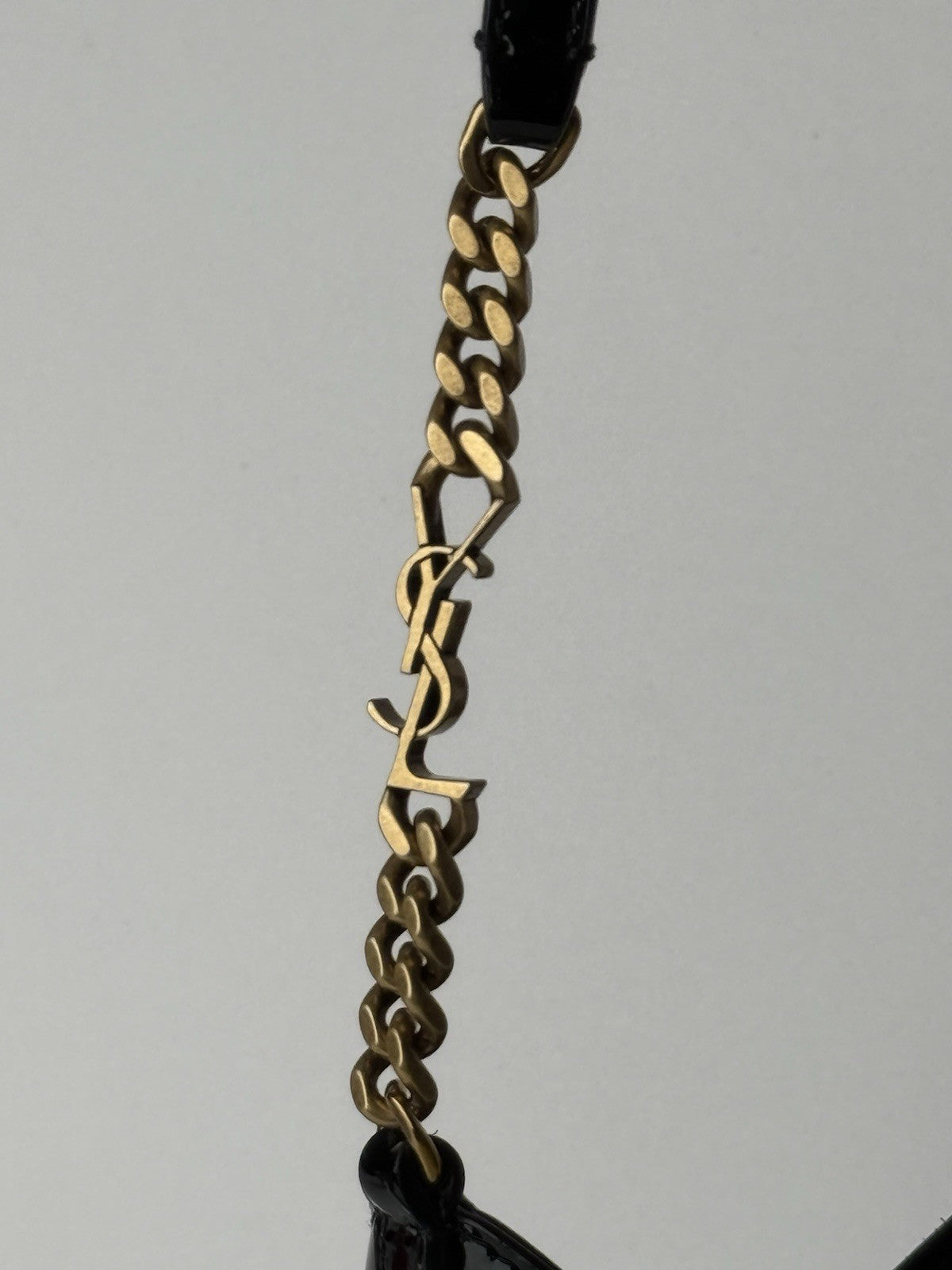 Saint Laurent RENDEZ-VOUS PATENT LEATHER HOBO BAG