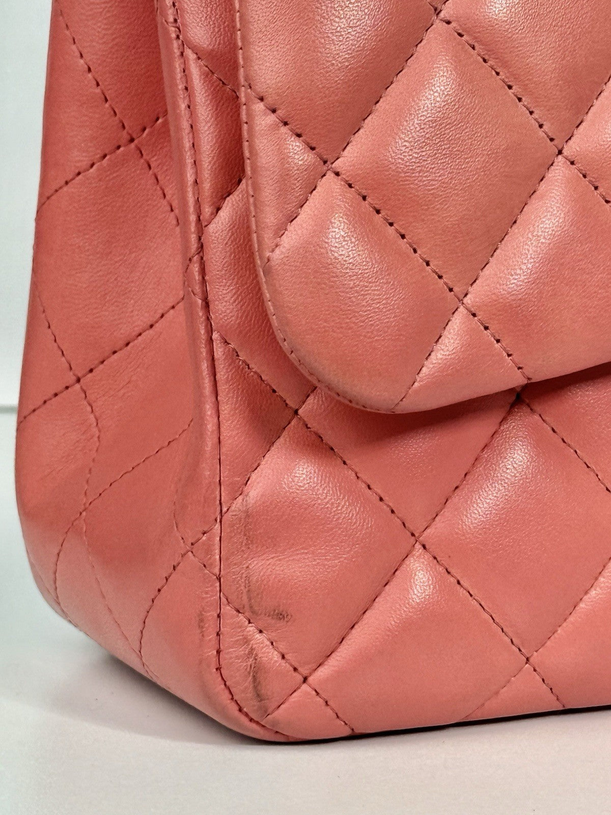 Chanel Jumbo Double Flap Calfskin Shoulder Bag Peach