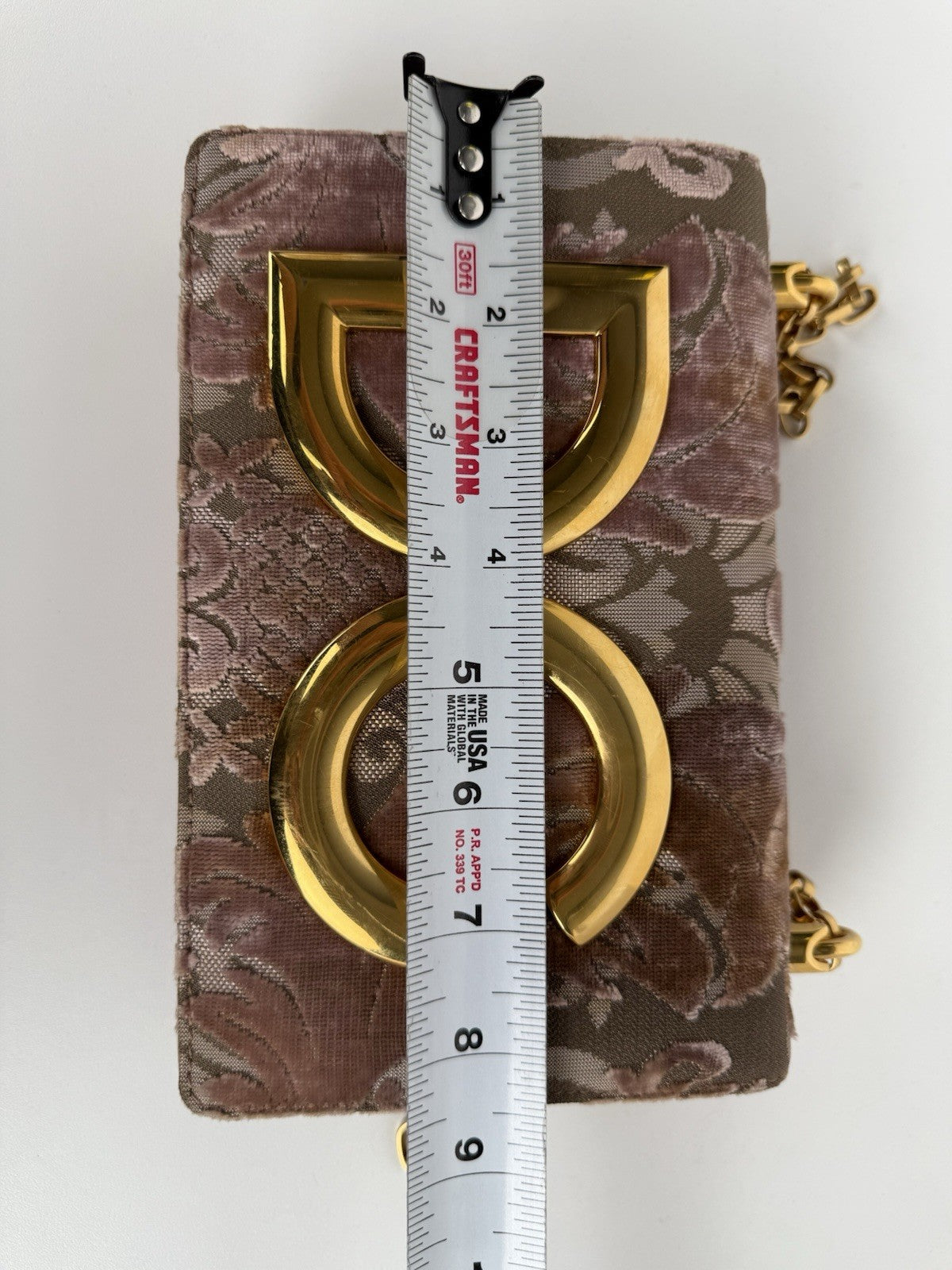 Dolce and Gabbana Pink Corduroy and Leather DG Girls Shoulder Bag