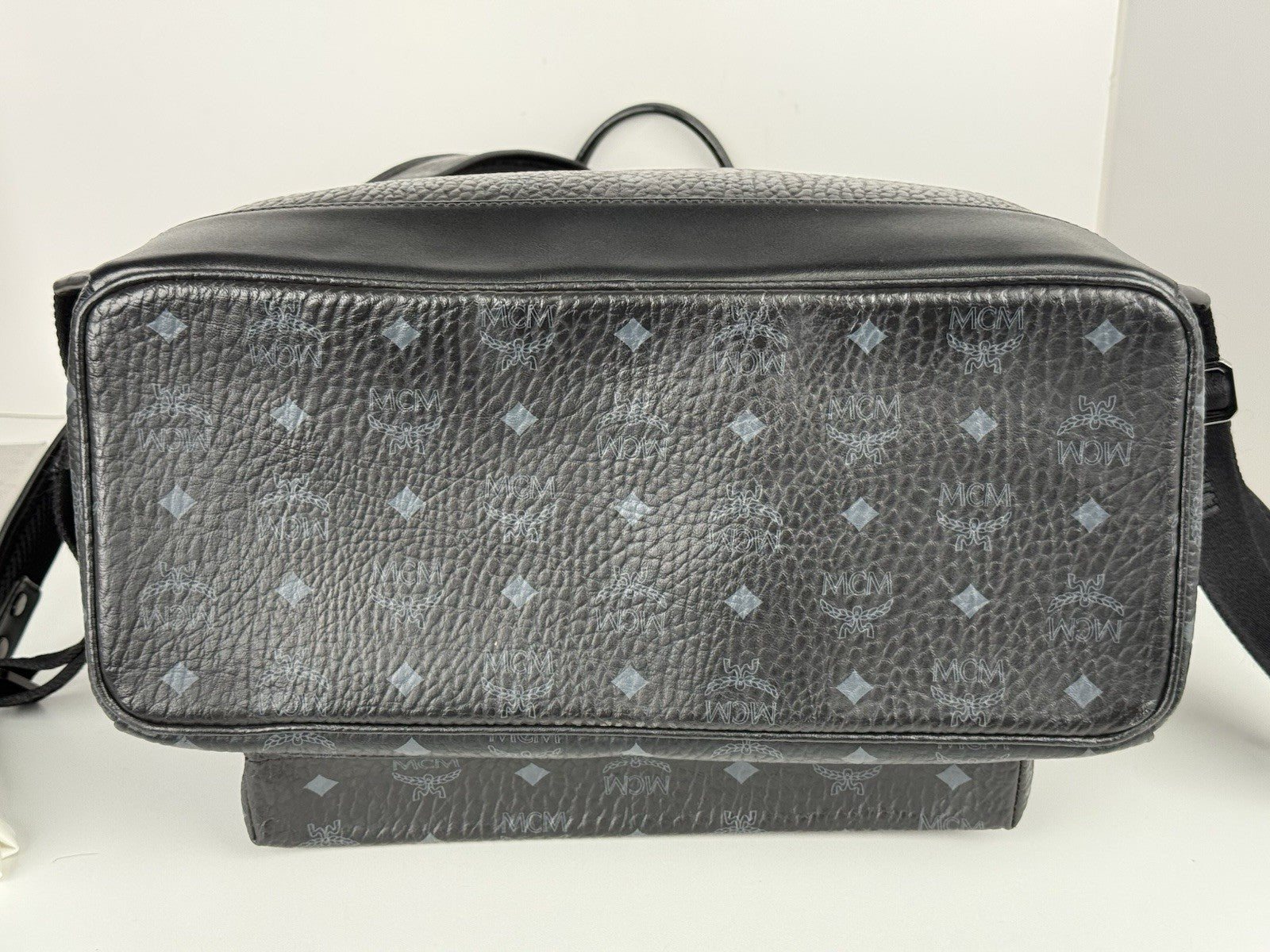 MCM Visetos Stark Backpack Black Leather Large