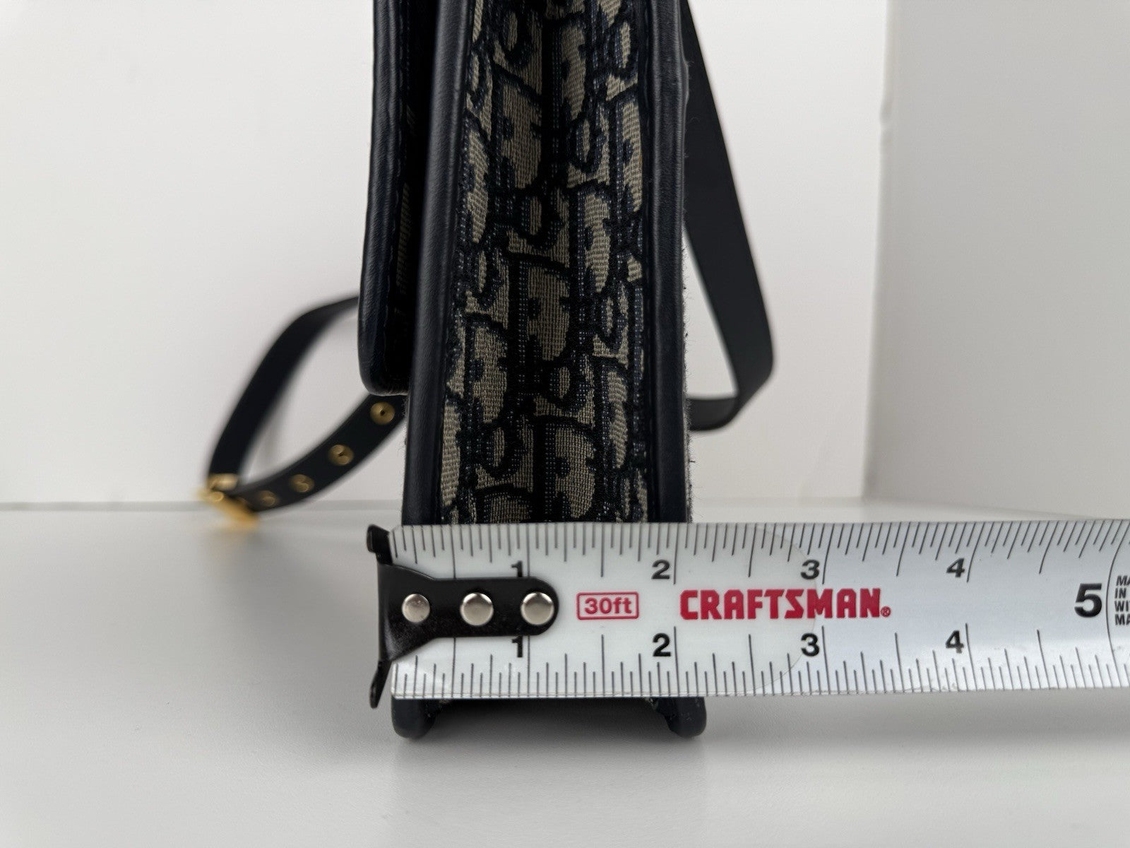 Dior  OBLIQUE 30 Montaigne Blue and Beige Canvas Shoulder bag