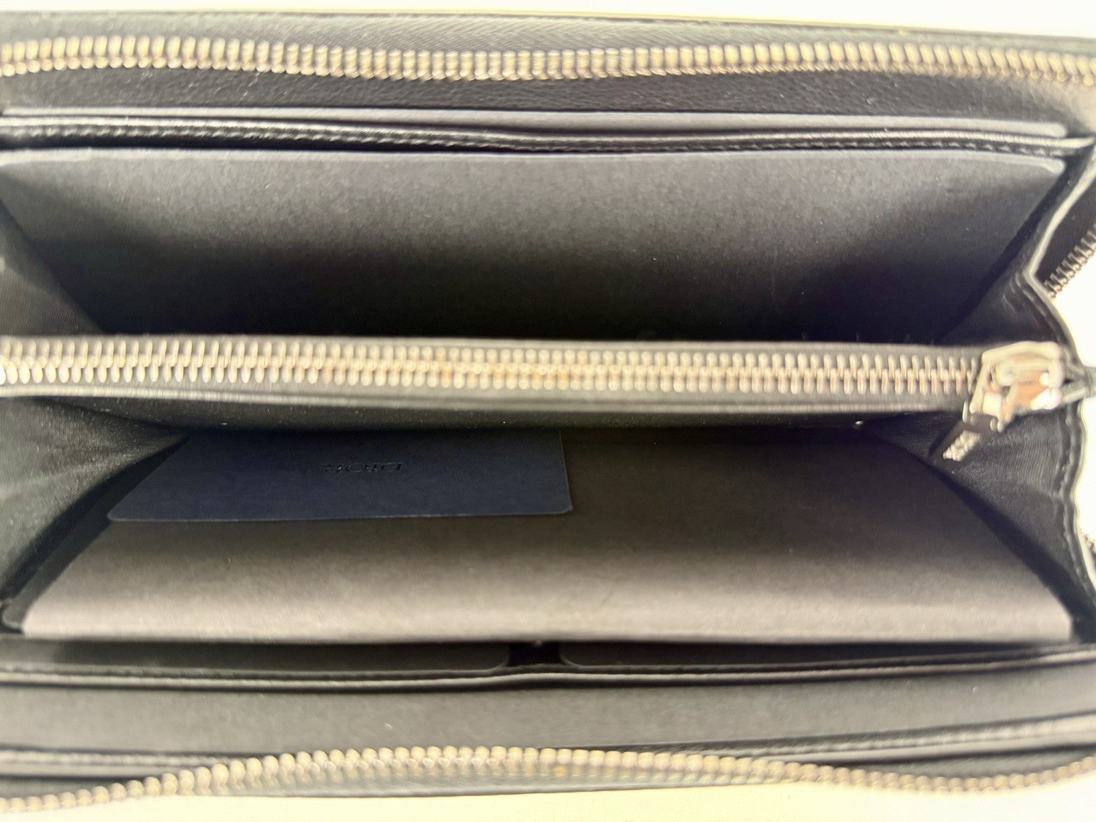 Dior Noir Black Leather Long Wallet