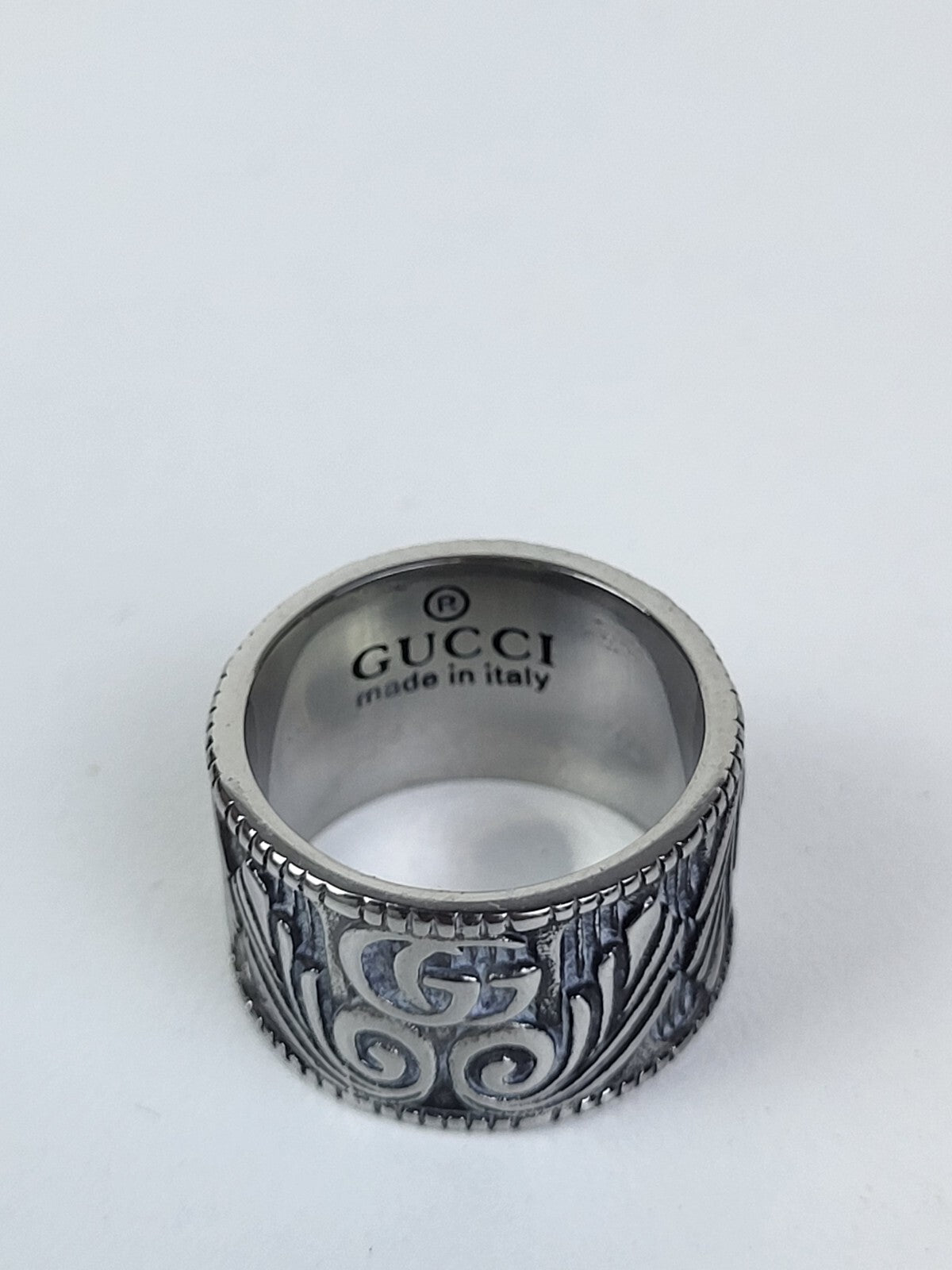 GUCCI Ring US8 Marmont Leaf Motif 925 Silver