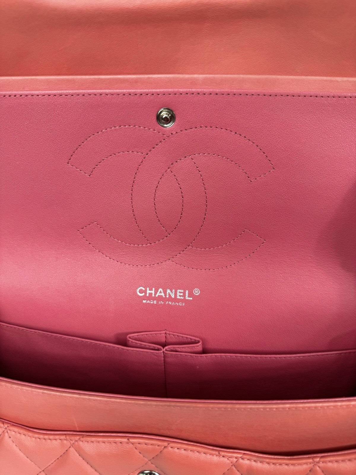 Chanel Jumbo Double Flap Calfskin Shoulder Bag Peach