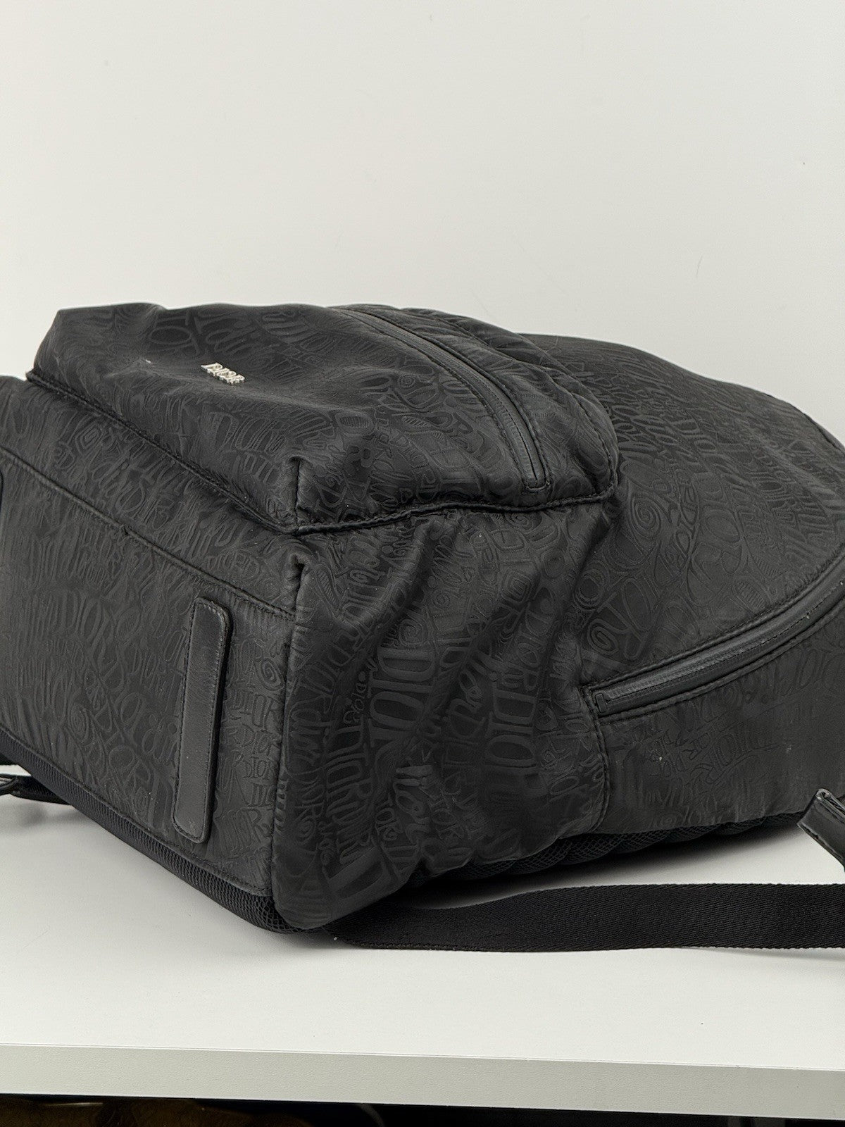 Dior x Shawn Stussy Rider Backpack Embroidered Nylon Black