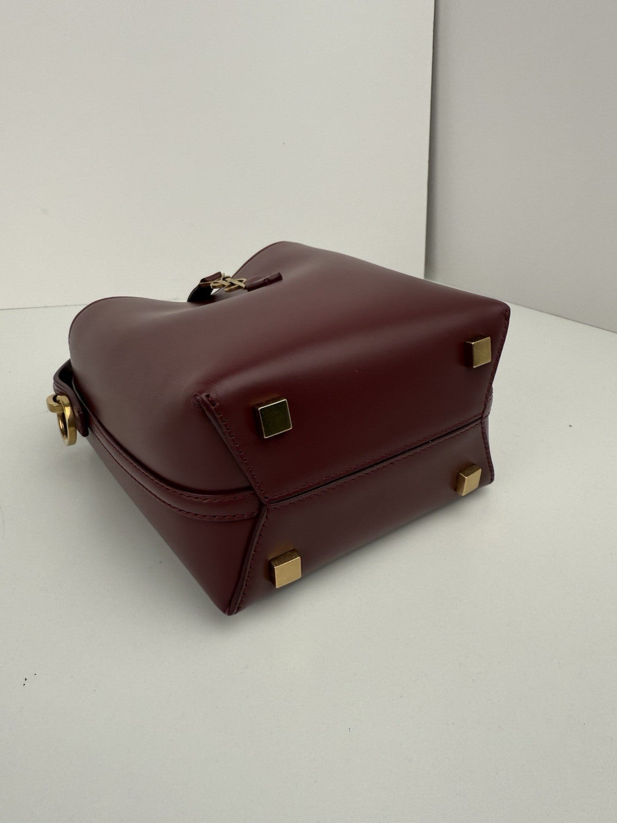 Saint Laurent LE 37 Mini Leather Dark Bordeaux Bag