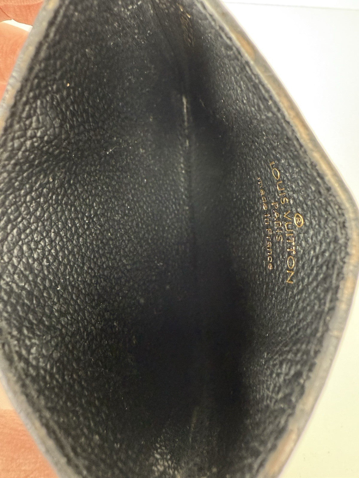 LOUIS VUITTON Porte Carte Saample Bicolor Monogram Empret Leather Card Case