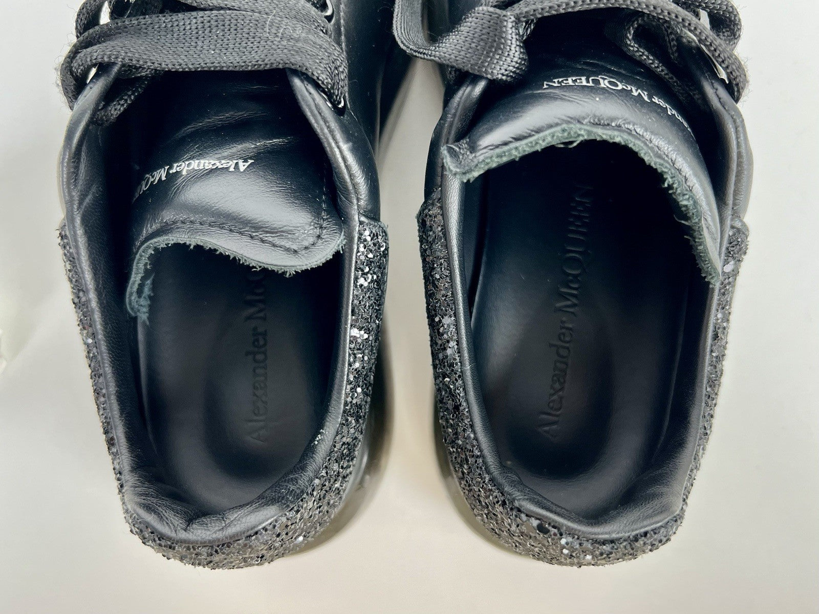 Alexander McQueen Sneakers Black Leather Size 36 Us 6,5