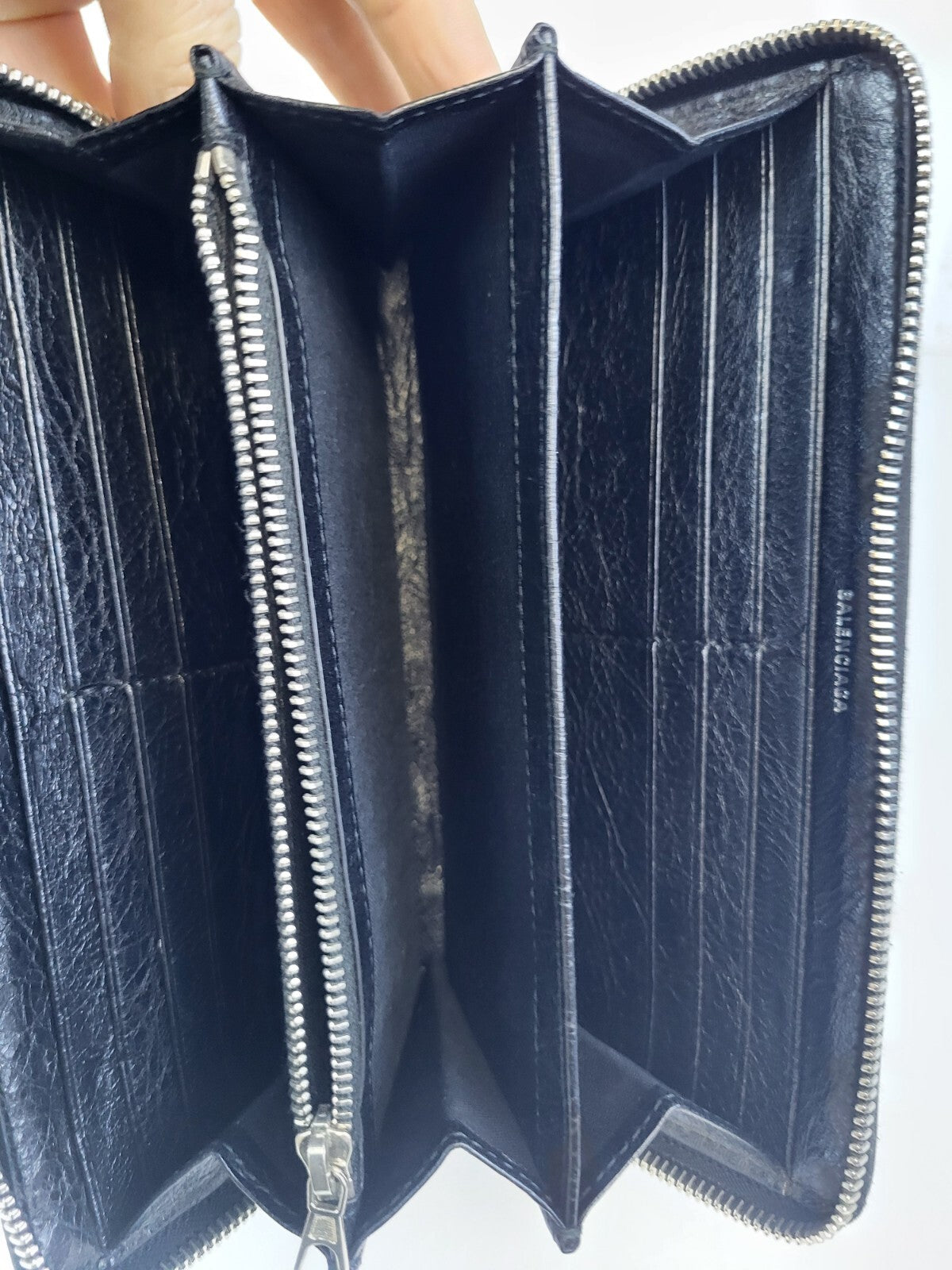 BALENCIAGA Long Wallet Black Leather