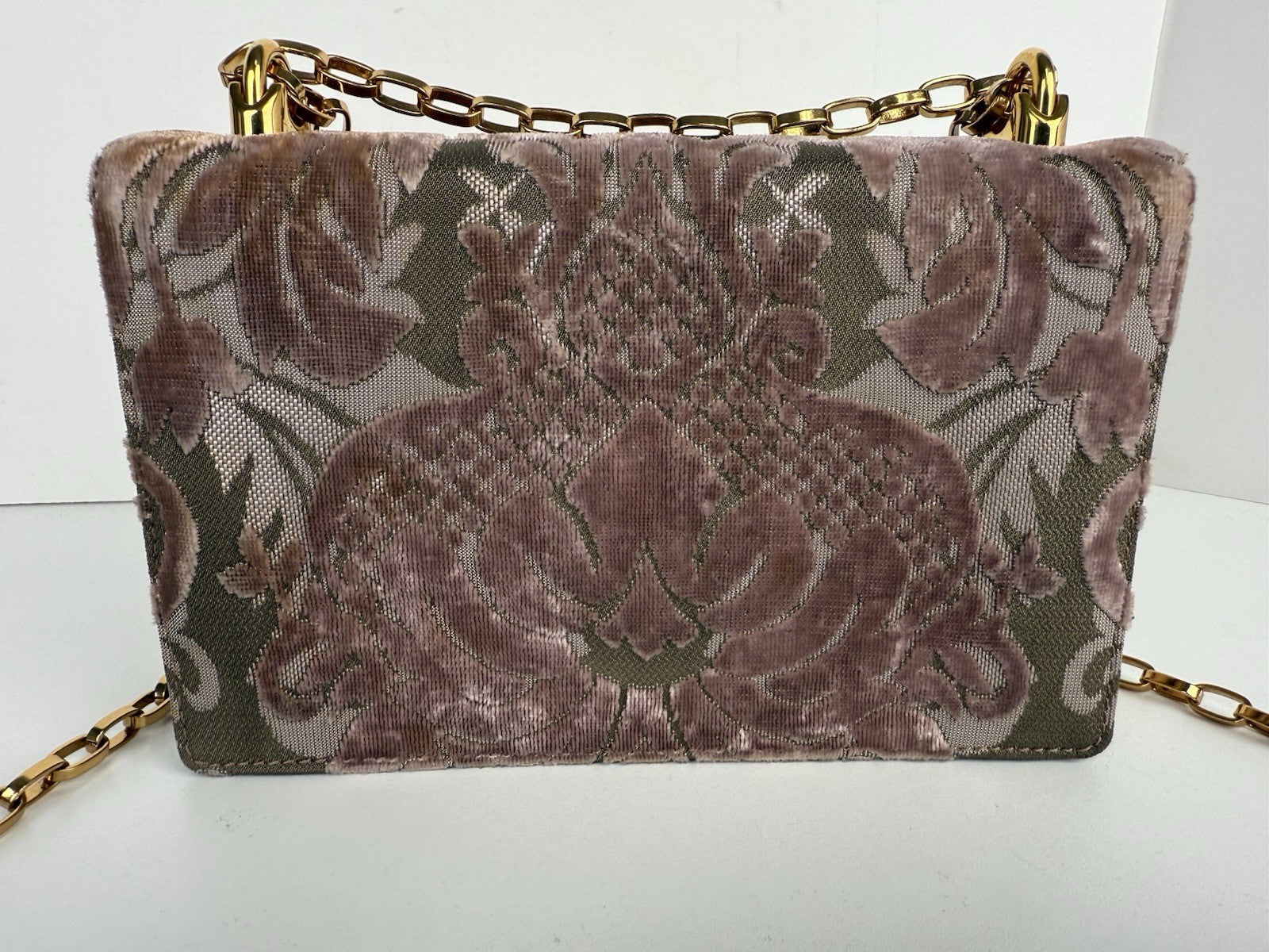 Dolce and Gabbana Pink Corduroy and Leather DG Girls Shoulder Bag