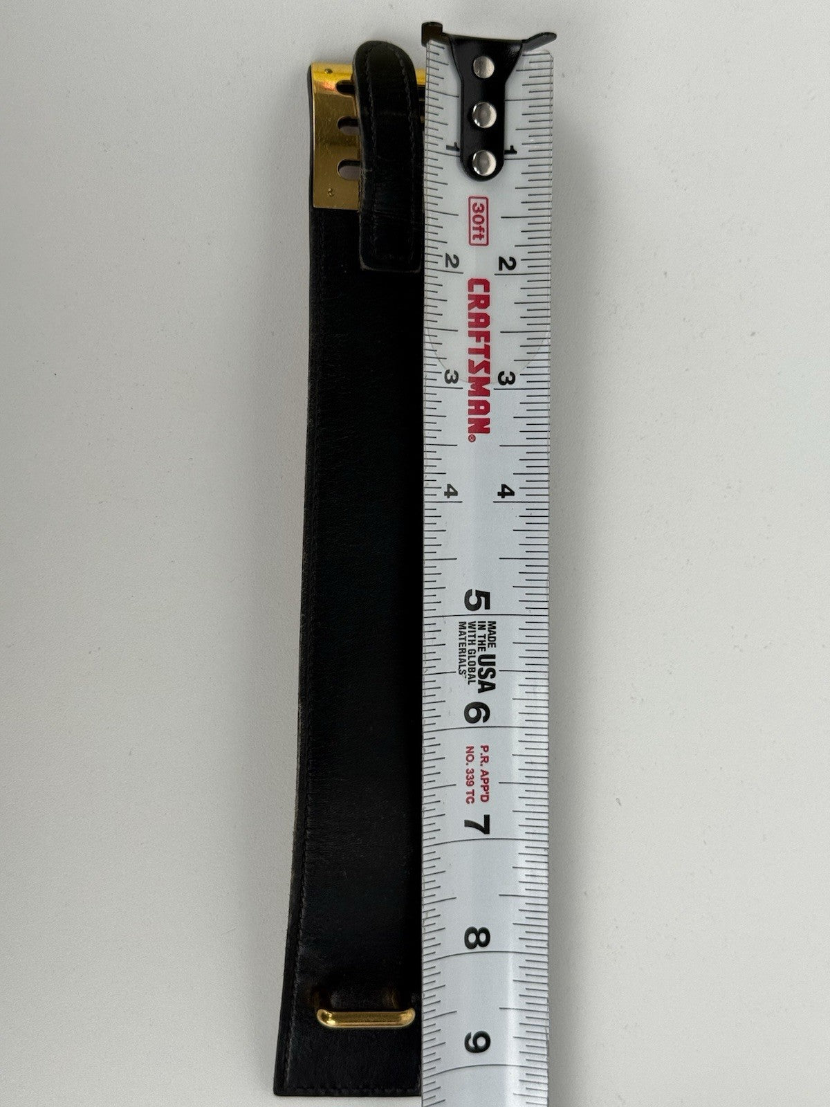 HERMES Intense Leather Bracelet Black Gold Hardware