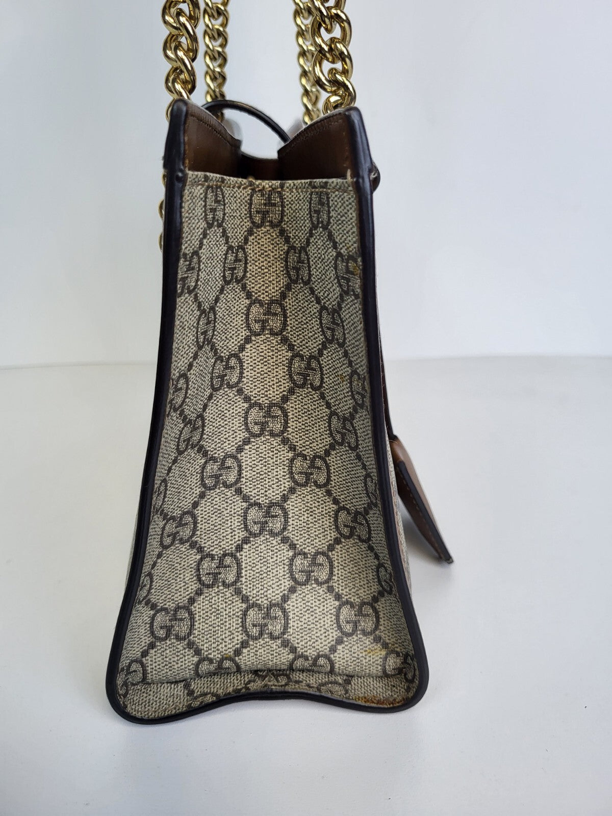 Gucci Padlock Shoulder Bag Small Brown Canvas Shoulder Bag