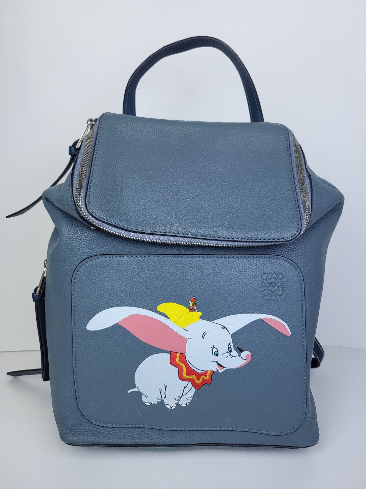 Loewe Backpack Disney Flying DUMBO Stone Blue Leather GOYA Limited Edition