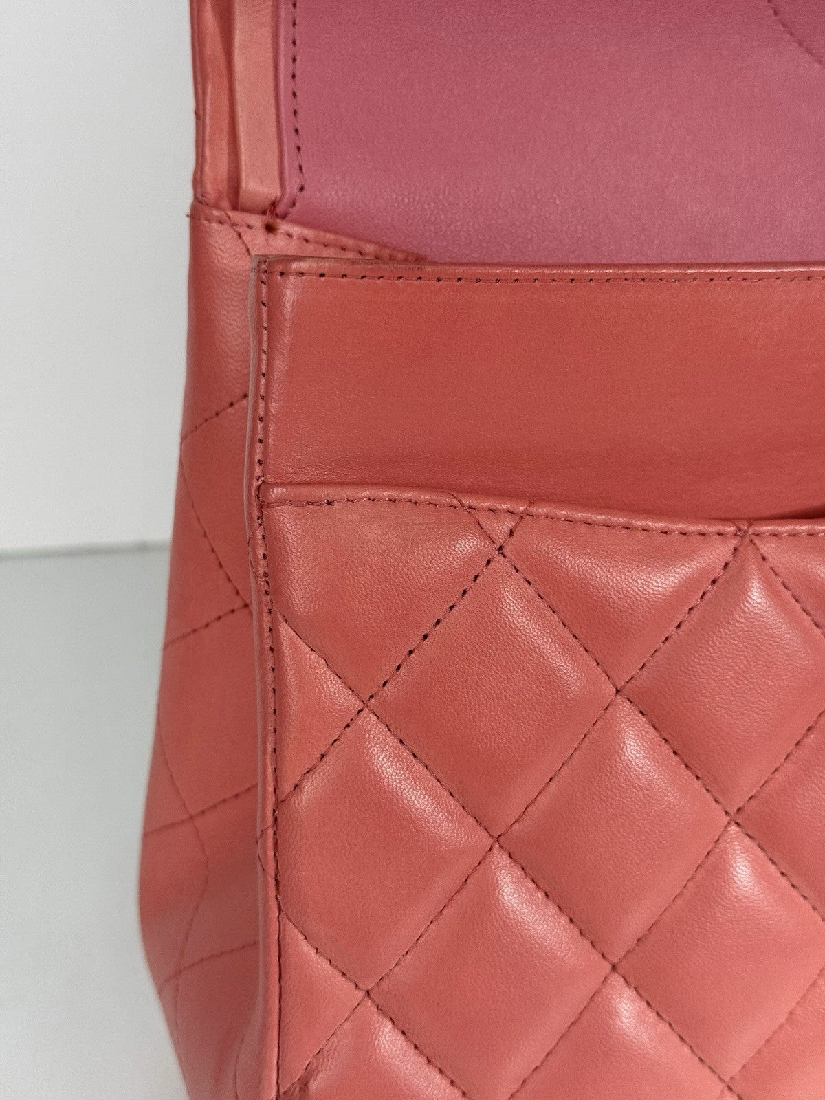 Chanel Jumbo Double Flap Calfskin Shoulder Bag Peach