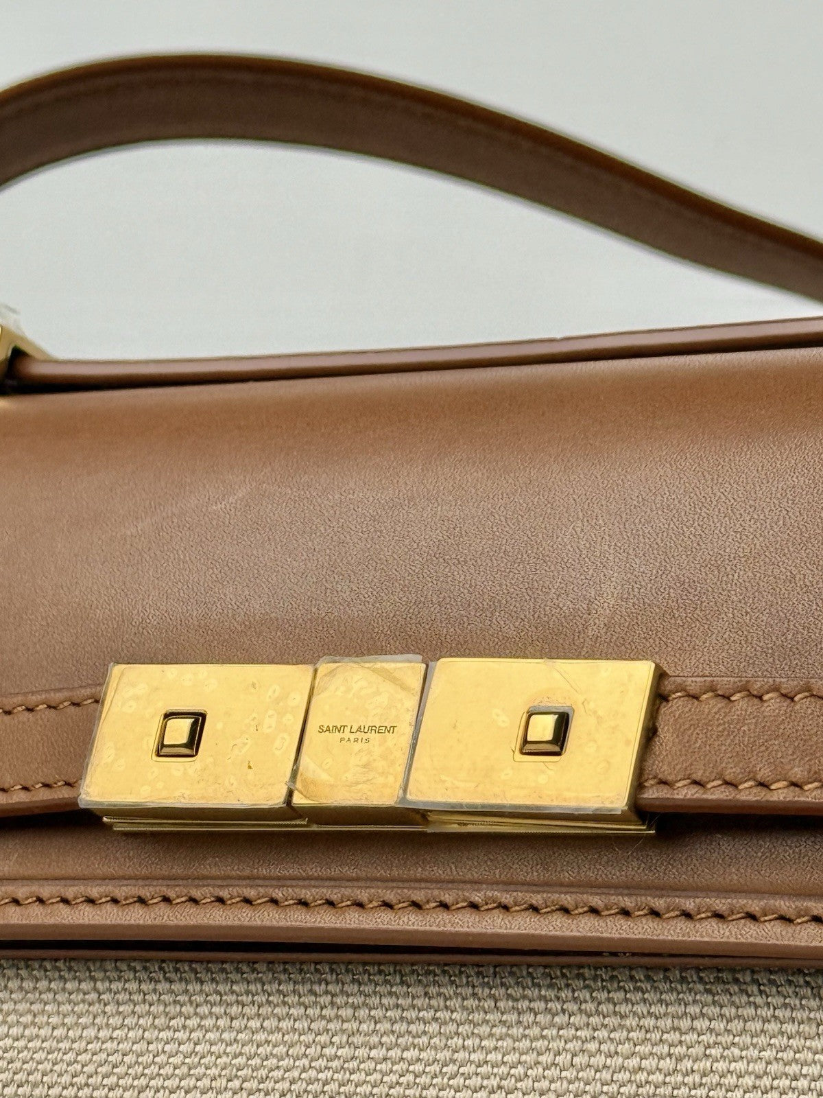 Saint Laurent Mini Manhattan Crossbody Bag Brown