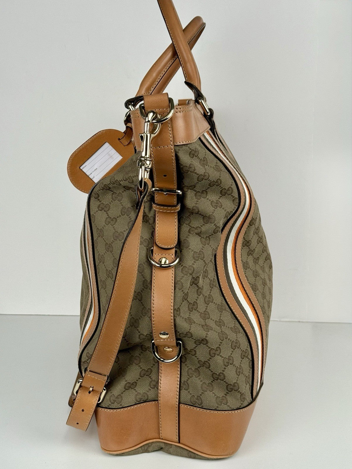Gucci Canvas Messenger Luggage Bag Large