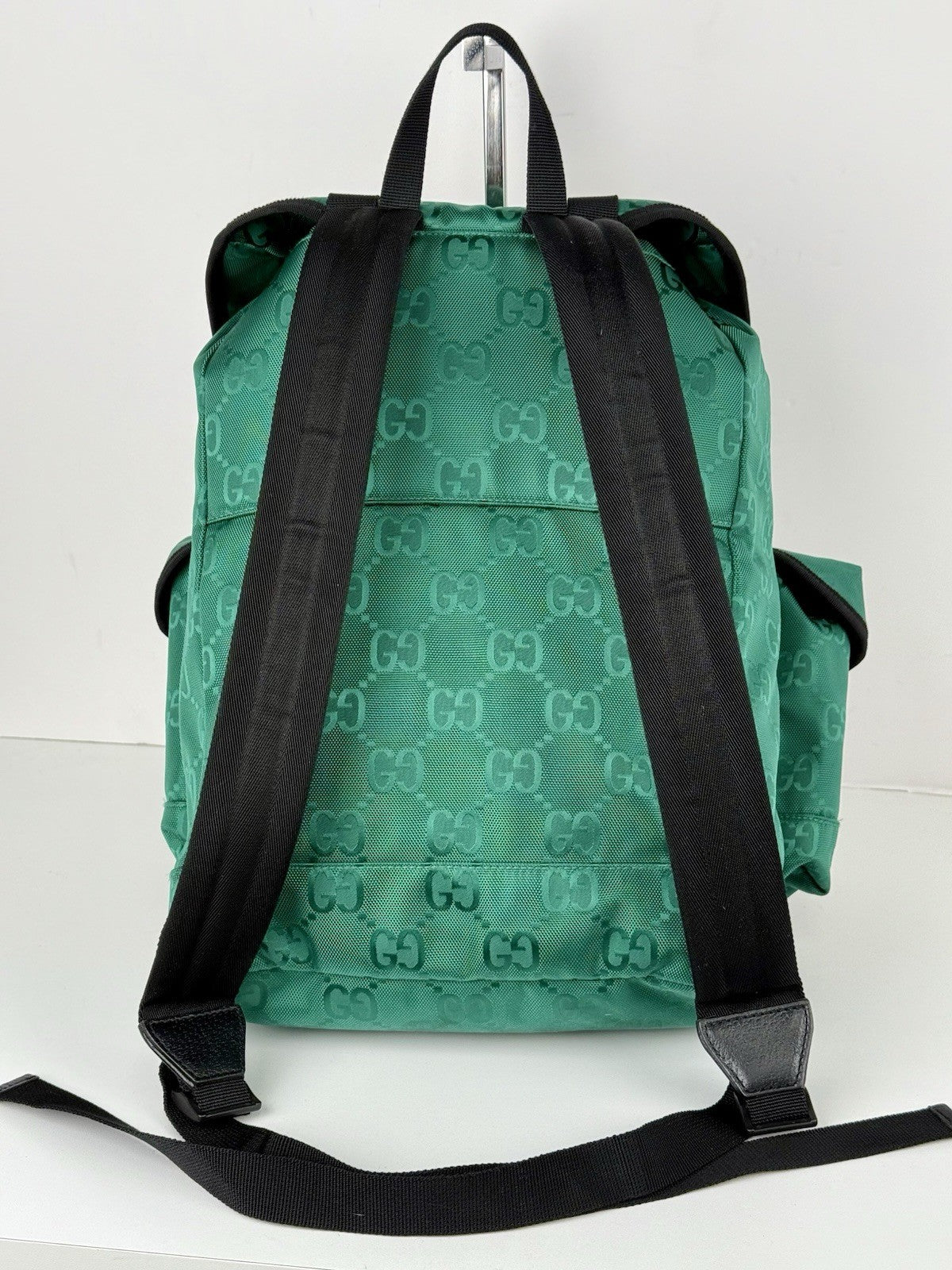Gucci Off The Grid GG Large Nylon Backpack Green