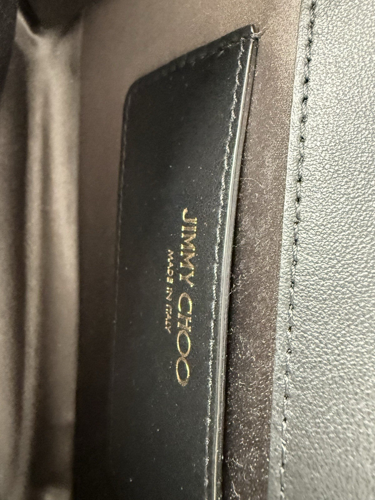 Jimmy Choo Chain Women's Evening Shoulder Bag in Black Leather