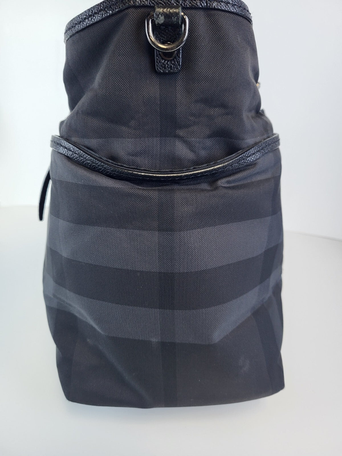 Burberry Kids' Check Print Diaper Bag Black