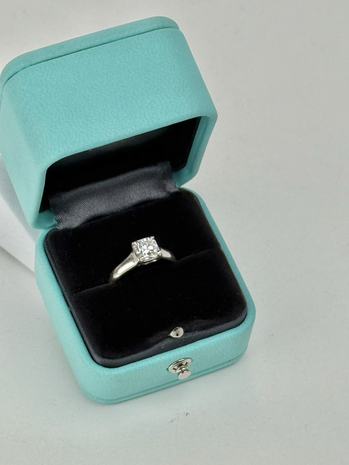 Tiffany Co Lucid Platinum 1ct F Color Diamond Ring Size 6.5